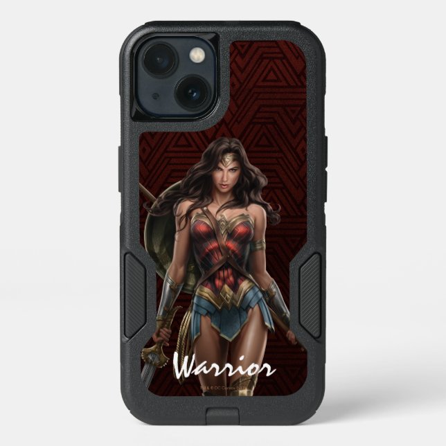 Wonder Woman Battle-Ready Comic Art Otterbox iPhone Case (Back)