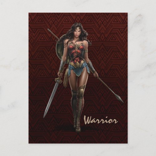 Wonder Woman Battle_Ready Comic Art Postcard