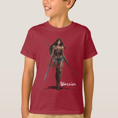 Wonder Woman Battle_Ready Comic Art T_Shirt