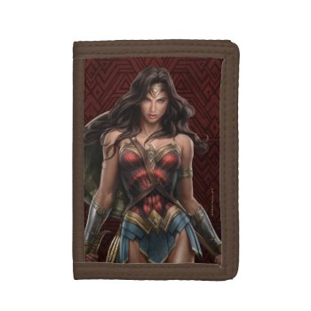 Wonder Woman Battle-ready Comic Art Tri-fold Wallet by wonderwoman at Zazzle
