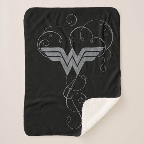 Wonder Woman  Beauty Bliss Logo Sherpa Blanket