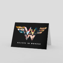 Wonder Woman "Believe In Wonder" Collage Logo Card