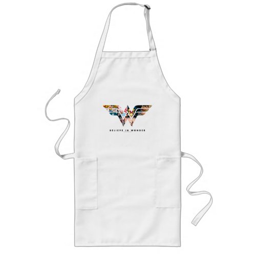 Wonder Woman Believe In Wonder Collage Logo Long Apron