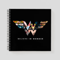 Wonder Woman "Believe In Wonder" Collage Logo Notebook