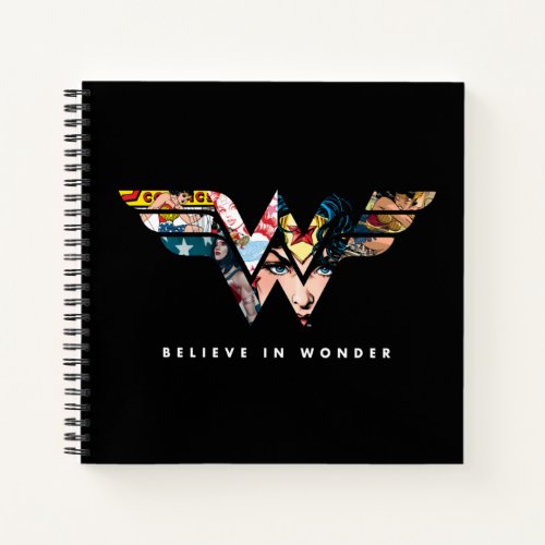Wonder Woman Believe In Wonder Collage Logo Notebook