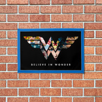 Wonder Woman "Believe In Wonder" Collage Logo Pennant