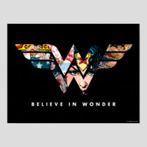 Wonder Woman "Believe In Wonder" Collage Logo Poster