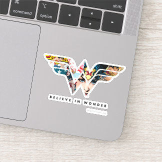 Wonder Woman "Believe In Wonder" Collage Logo Sticker