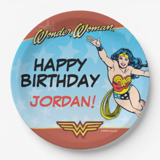 Wonder Woman Birthday Paper Plate