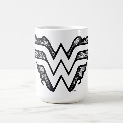Wonder Woman Black Lace Logo Coffee Mug