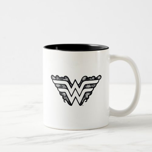 Wonder Woman Black Lace Logo Two_Tone Coffee Mug