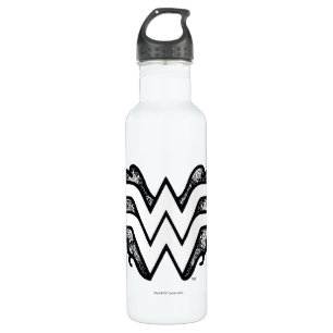 Wonder Woman Black Lace Logo Water Bottle
