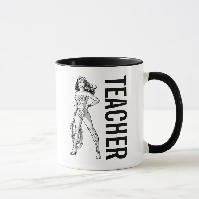 Wonder Woman Black & White Pose Mug (Right)