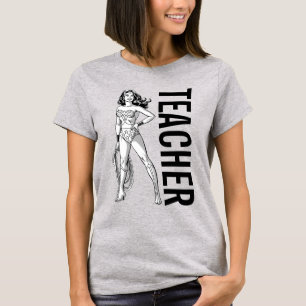 Wonder Woman Black & White Pose Teacher T-Shirt