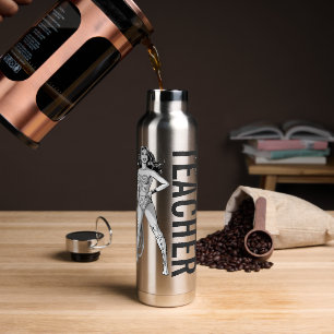 Wonder Woman Black & White Pose Water Bottle