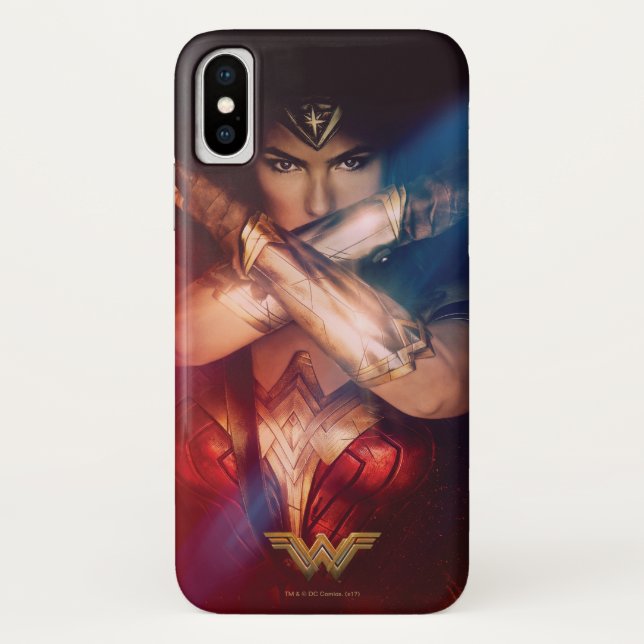Wonder Woman Blocking With Bracelets Case-Mate iPhone Case (Back)