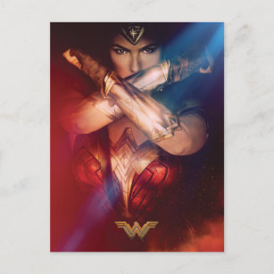 Wonder Woman Blocking With Bracelets Postcard