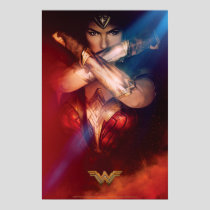 Wonder Woman Blocking With Bracelets Poster
