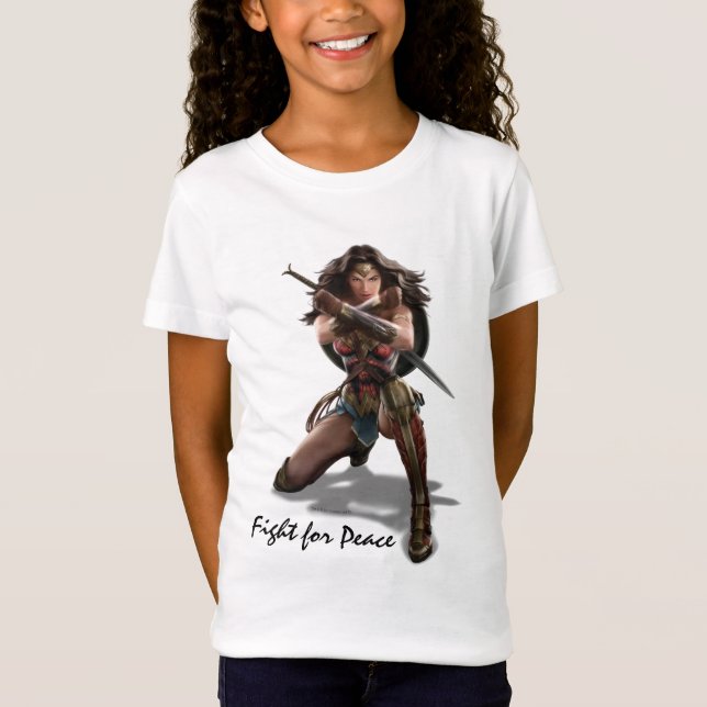 Wonder Woman Blocking With Bracelets T-Shirt (Front)