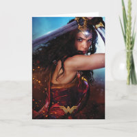 Wonder Woman Blocking With Sword Card