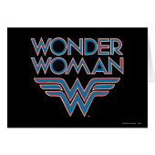 Wonder Woman Blue and Red Retro Logo (Front Horizontal)