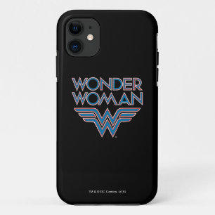 Wonder Woman Blue and Red Retro Logo iPhone 11 Case