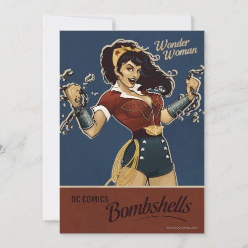 Wonder Woman Bombshell Personalized Invitations