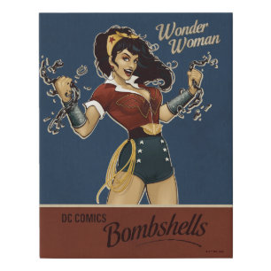Wonder Woman Bombshell Faux Canvas Print