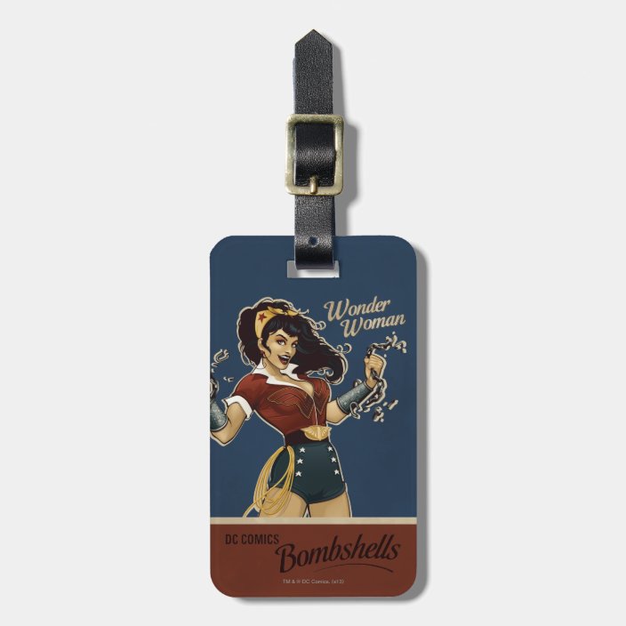 wonder woman luggage tag