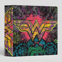 Wonder Woman Brick Wall Collage 3 Ring Binder