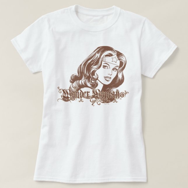 Wonder Woman Brown T-Shirt (Design Front)