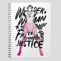 Wonder Woman Brush Typography Art Notebook