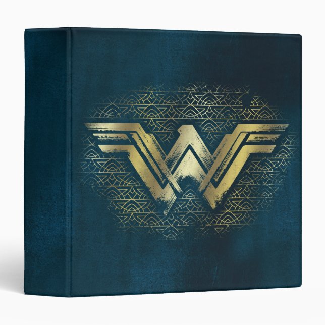Wonder Woman Brushed Gold Symbol Binder (Front/Spine)