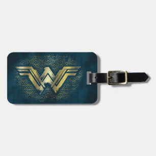 Wonder Woman Brushed Gold Symbol Luggage Tag