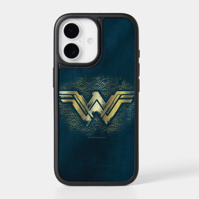 Wonder Woman Brushed Gold Symbol Otterbox iPhone Case (Back)