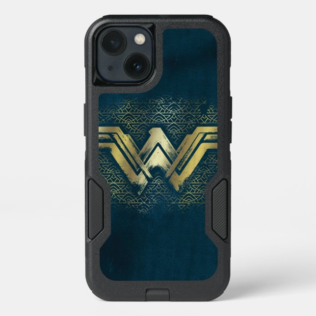 Wonder Woman Brushed Gold Symbol Otterbox iPhone Case (Back)