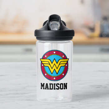 Wonder Woman | Circle | Add Your Name Water Bottle by wonderwoman at Zazzle