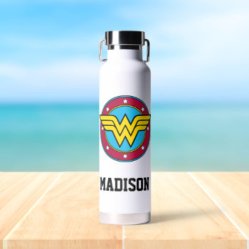 Wonder Woman | Circle | Add Your Name Water Bottle by wonderwoman at Zazzle