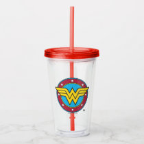Wonder Woman | Circle & Stars Logo Acrylic Tumbler