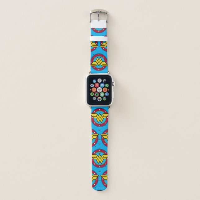 Wonder Woman | Circle & Stars Logo Apple Watch Band (Front)