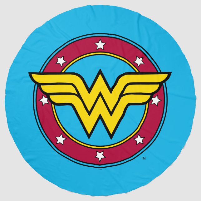 Wonder Woman | Circle & Stars Logo Beach Towel (Front)