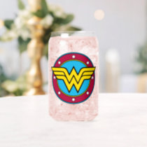 Wonder Woman | Circle & Stars Logo Can Glass