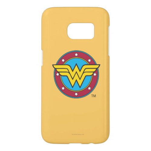Wonder Woman  Circle  Stars Logo Samsung Galaxy S7 Case