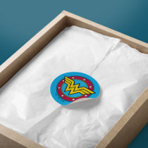 Wonder Woman | Circle & Stars Logo Classic Round Sticker