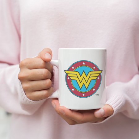 Wonder Woman | Circle & Stars Logo Coffee Mug
