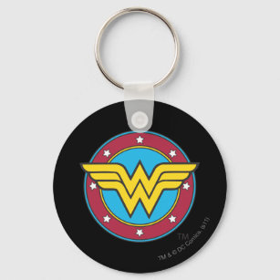 Wonder Woman   Circle & Stars Logo Keychain