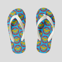 Wonder Woman | Circle & Stars Logo Kid's Flip Flops
