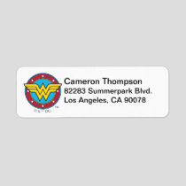 Wonder Woman | Circle & Stars Logo Label
