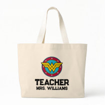 Wonder Woman | Circle & Stars Logo Large Tote Bag