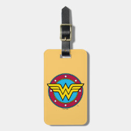 Wonder Woman Circle & Stars Logo Luggage Tag